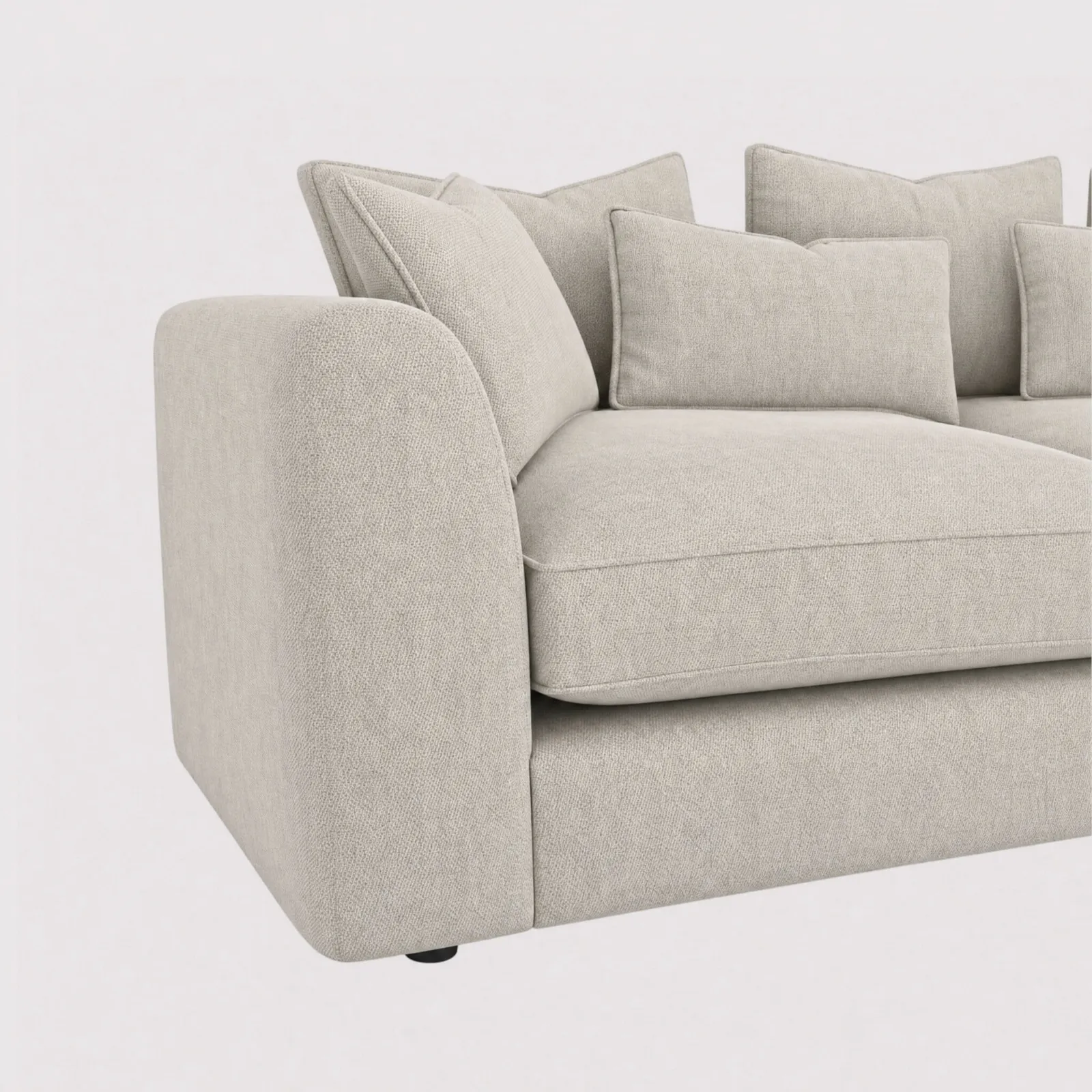 Harrington 1 Arm Large Modular Sofa Left, Neutral Fabric | Barker & Stonehouse 2
