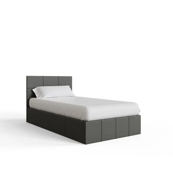 Side Lift Ottoman Bed, Faux Leather 2