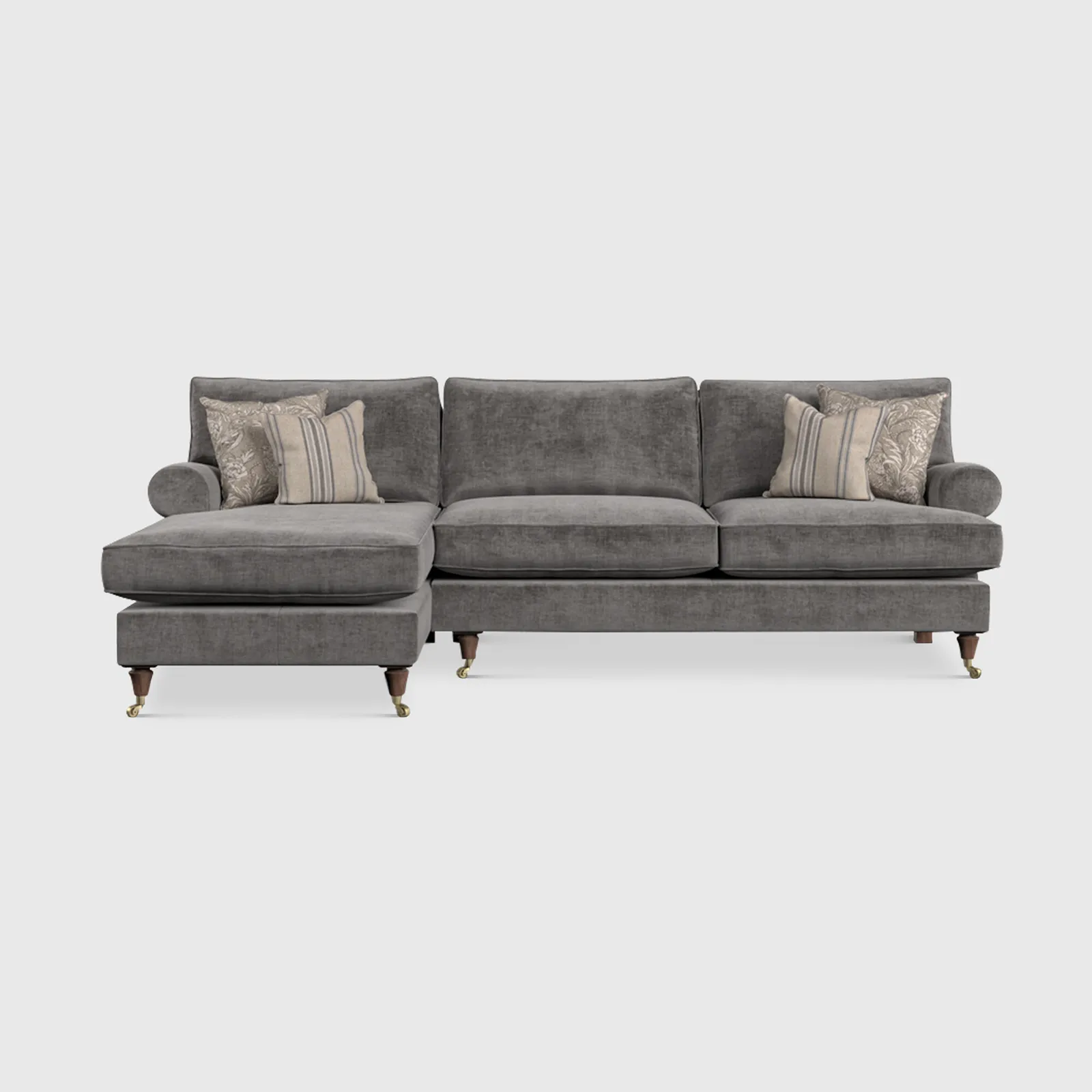English Heritage Finch Large Lhf Chaise Sb, Grey Fabric | Barker & Stonehouse 1