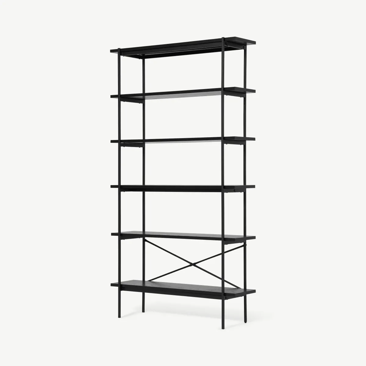 Angus Shelving Unit, Black Ash Effect