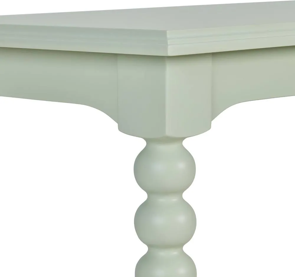 Statement Furniture Cromwell Large Console table with Bobbin Design in Light Green 5