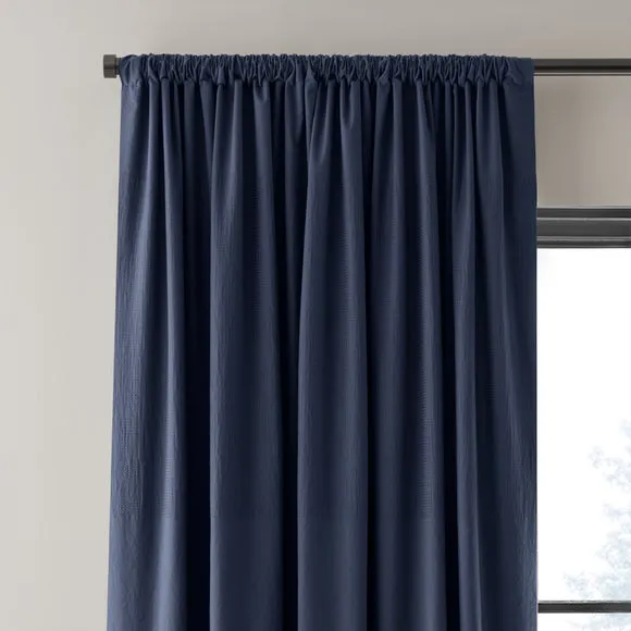 Newston Waffle 100% Cotton Slot Top Curtains 1