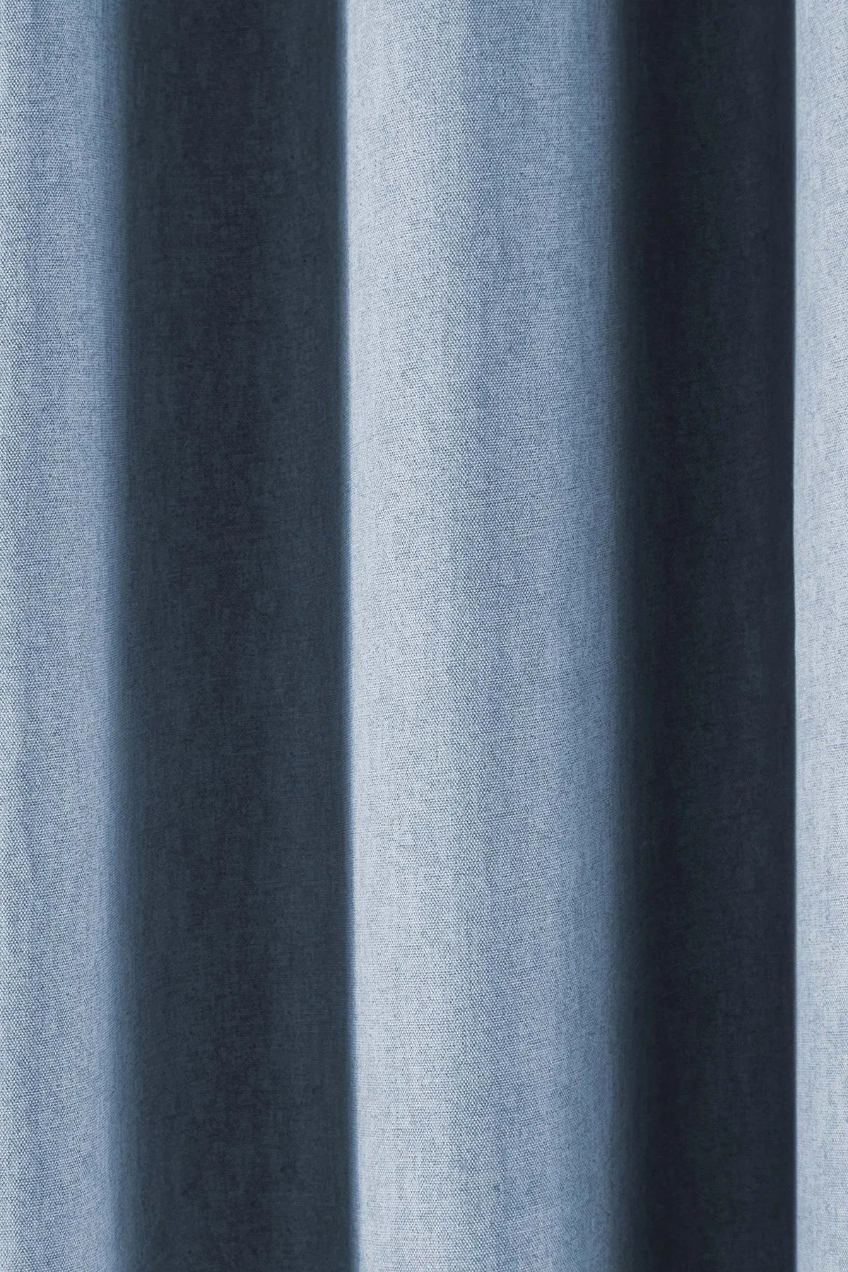 Fusion 'Sorbonne' 100% Cotton Light Filtering Plain Dyed Eyelet Curtains in Light Blue 3