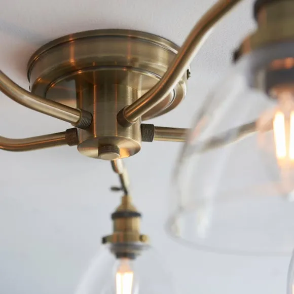 Vogue Tobermory Industrial 5 Light Adjustable Semi Flush Ceiling Light 2