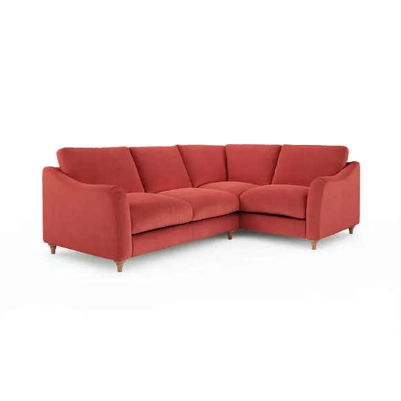 Hattie Matte Plush Velvet Corner Sofa 6