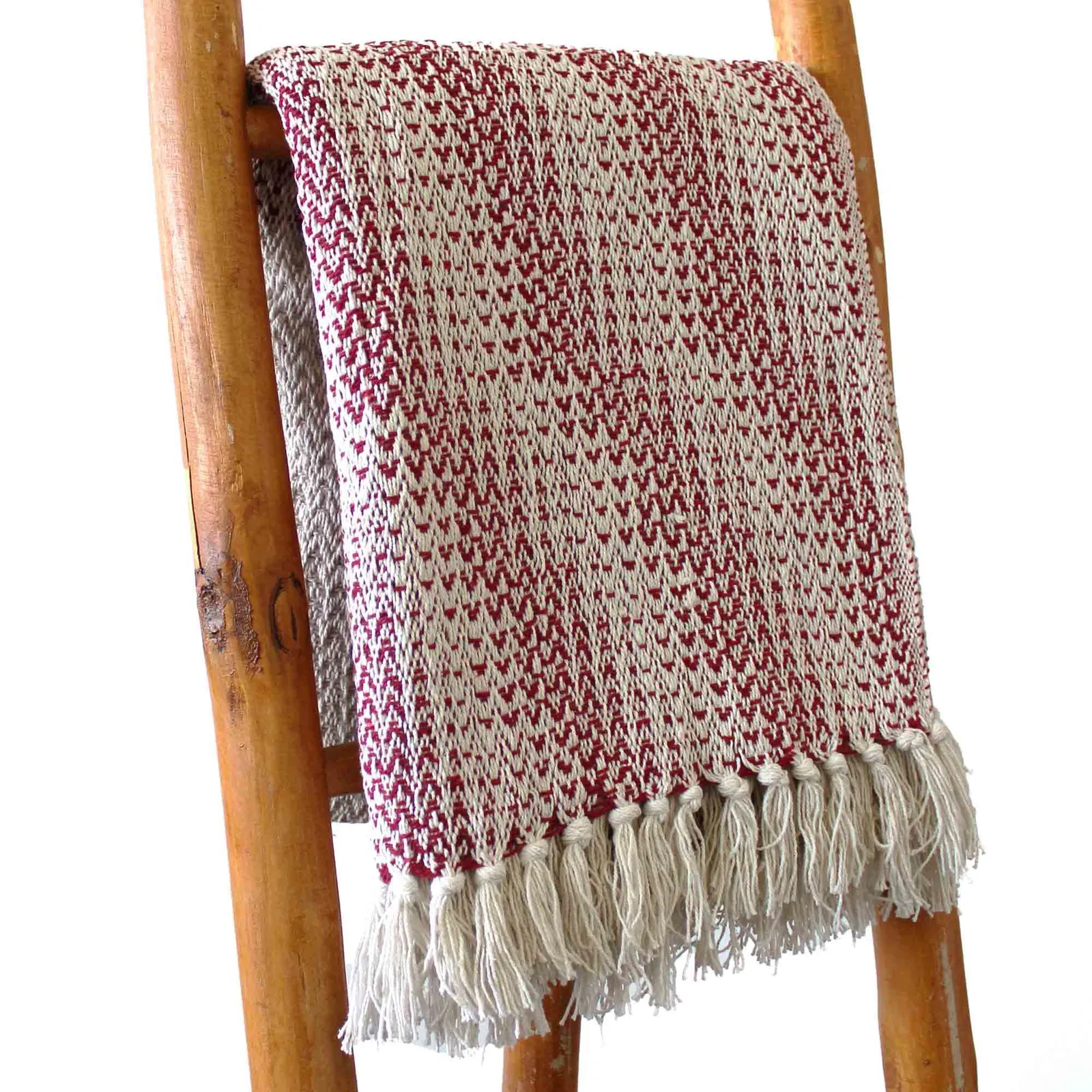 KDMD Boho Comfort Throws - 125x150cm - Ruby Two Tone in Red