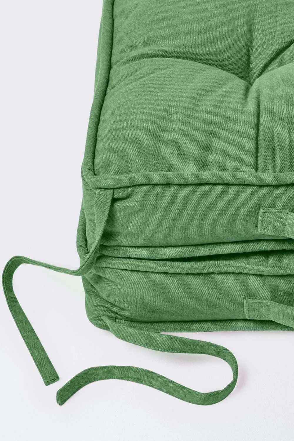 Homescapes Cotton Travel Support Booster Cushion in Dark Green 4