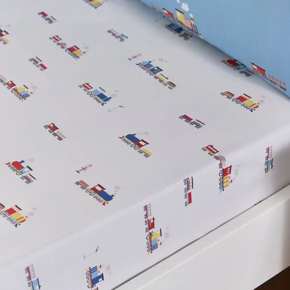 Set of 2 Little Trains Fitted Sheets 2