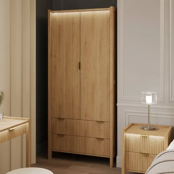 XR Living Dakota 2 Door Wardrobe with App Controlled LED Lights