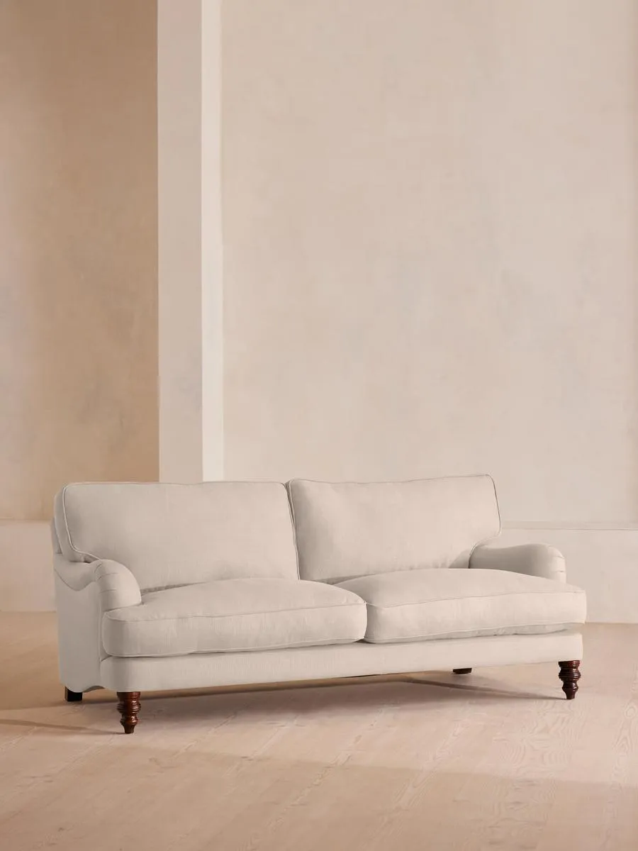 Arundel Three Seater Sofa, Linen, Bisque