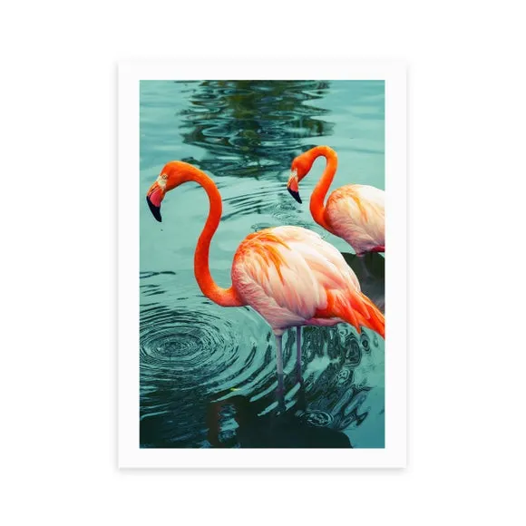 East End Prints Flamingoes Print by Honey Island Studio 2