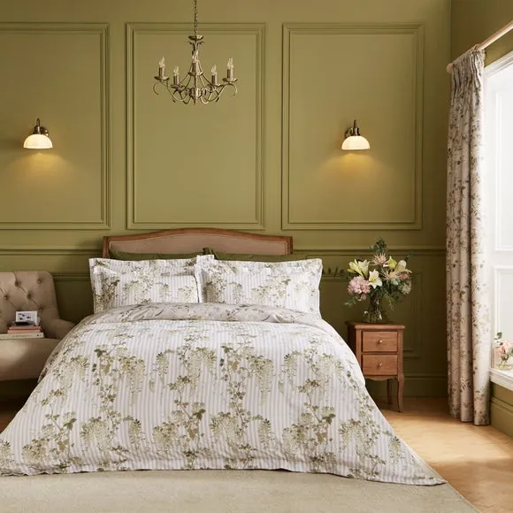 Dorma Cherwell 300 Thread Count 100% Cotton Sateen Duvet Cover & Pillowcase Set 3