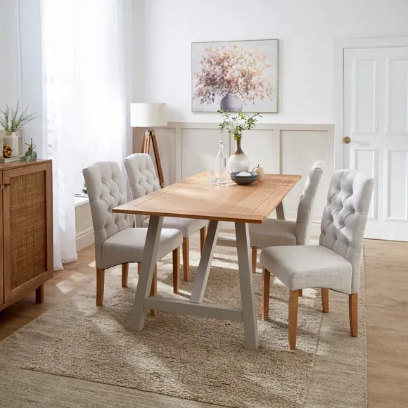 Darcy Set of 2 Dining Chairs, Linen 2