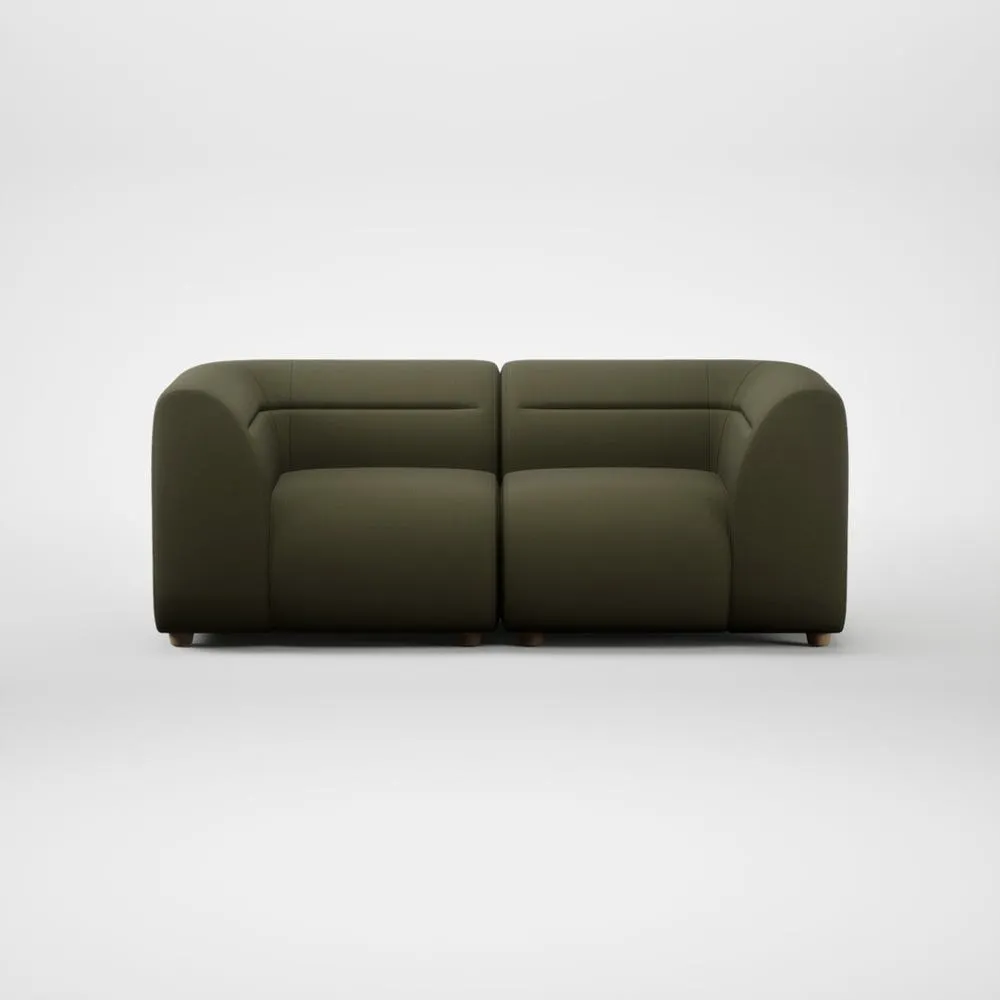 Heal's Lilli 2 Seater Sofa Smart Cotton Linen Myrtle Natural Feet 2