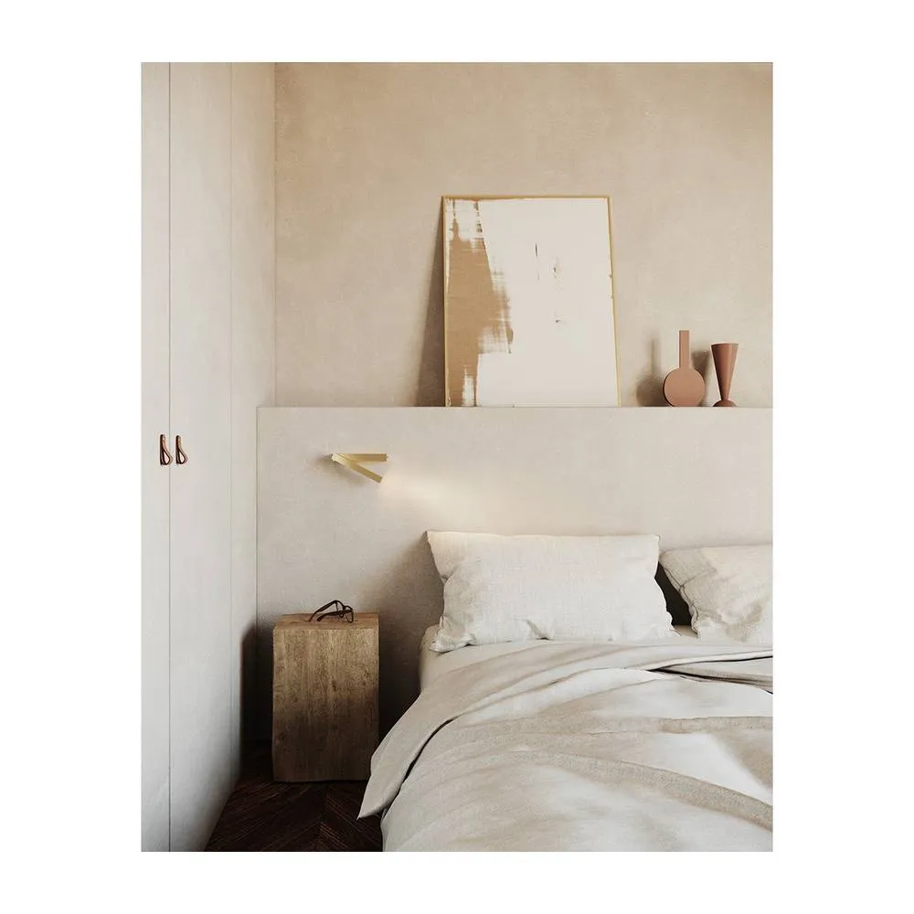 Netlighting Hall Reading Wall Light Matte Gold LED 3.5W 2700K On Off 2