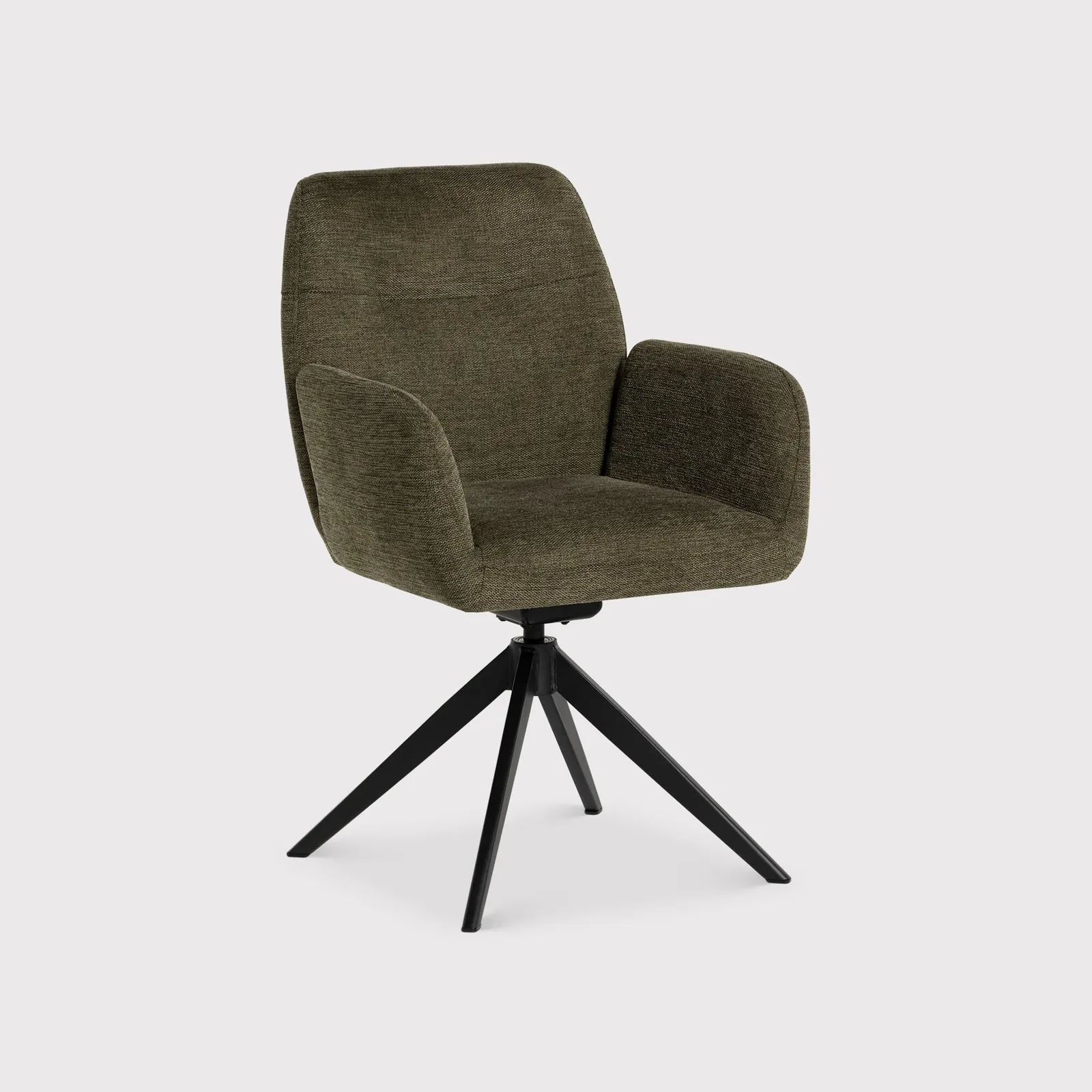 Sorelle Swivel Green Dining Chair With Arms Fabric | Barker & Stonehouse 2