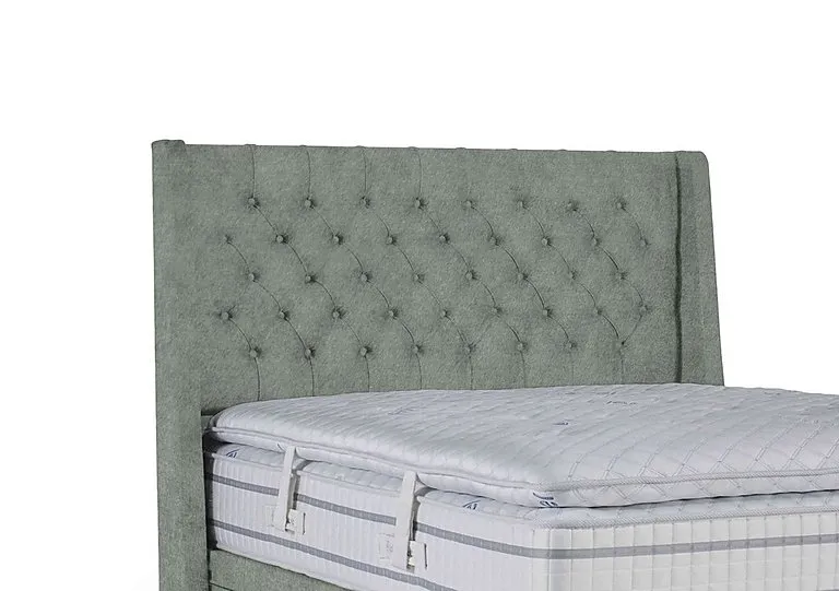 Pinnacle Floor Standing Headboard - Double - Tweed Mint