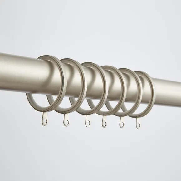 Pack of 6 Flat Lined Curtain Rings 1