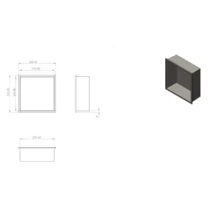 Concept Matt White Shower Niche Kit - 320 x 320 x 120mm 2