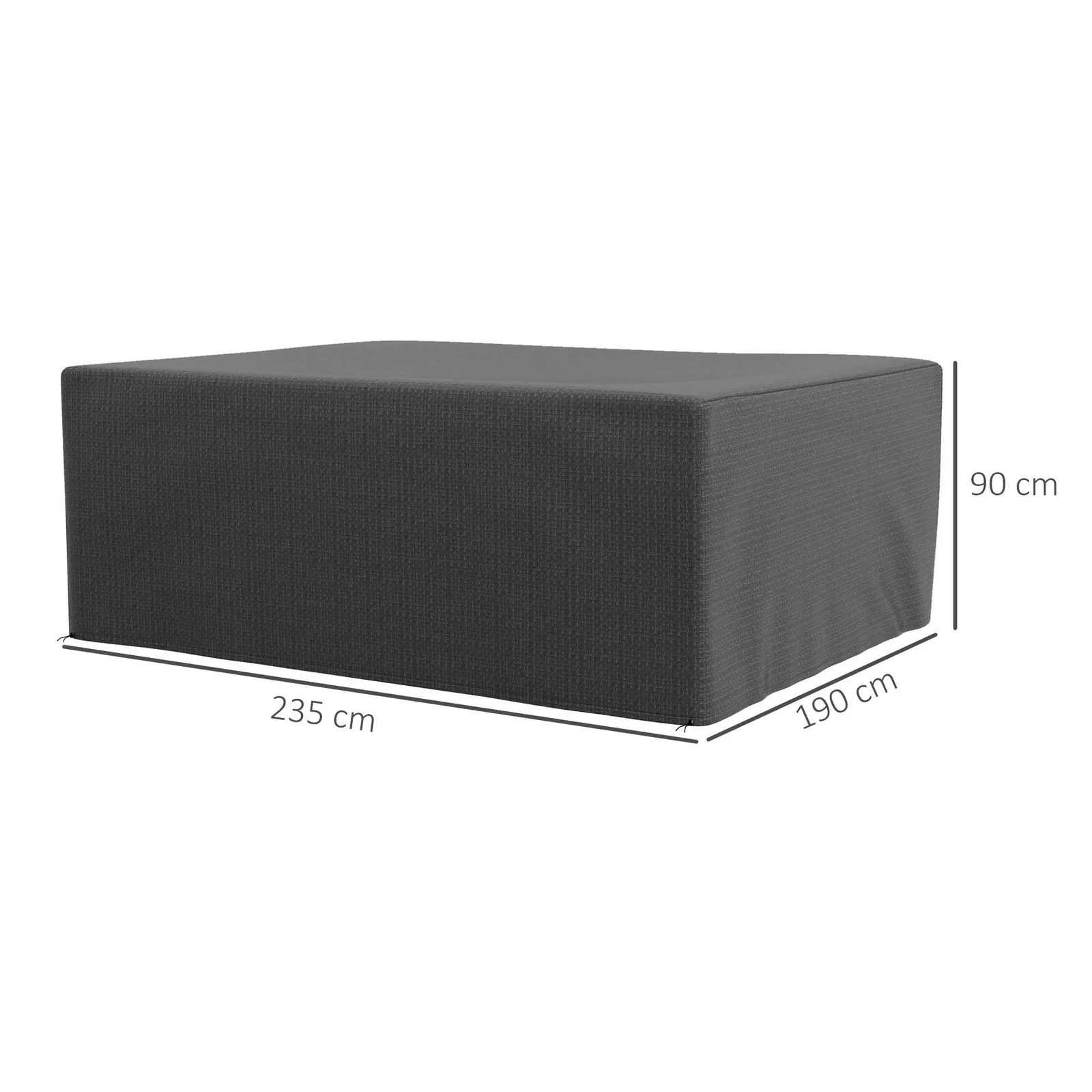 OUTSUNNY 235x190x90cm Large Patio Set Outdoor Garden Furniture Cover in Grey 3