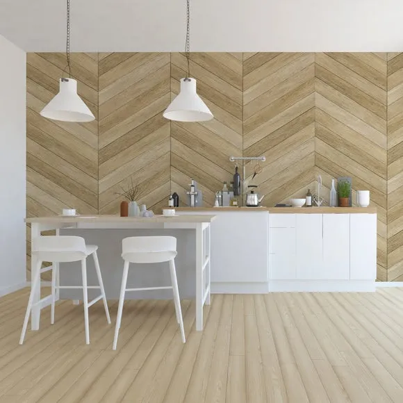 Chevron Wood Wall Mural 2