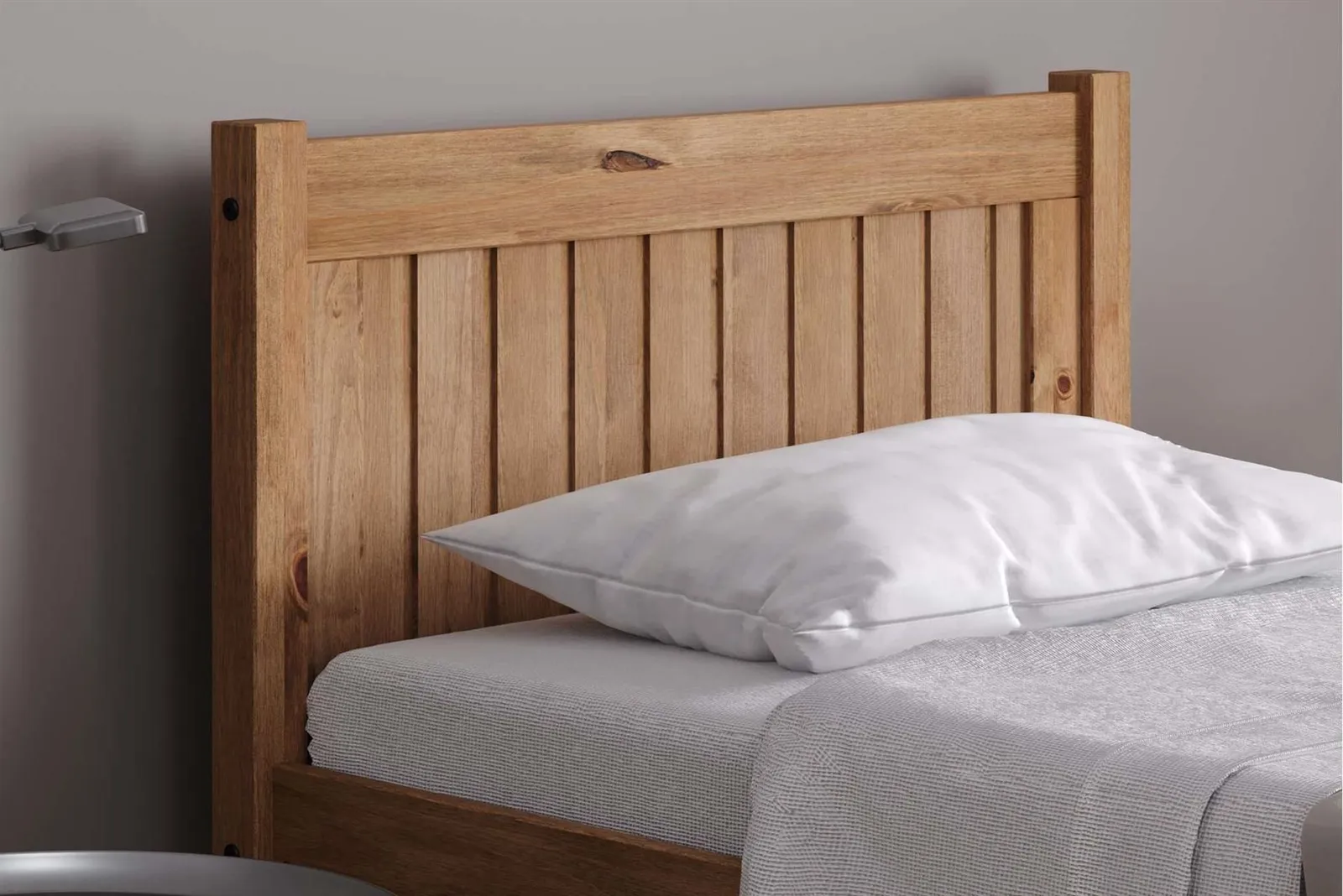 Birlea Pine Wood Single Bed & Mattress Bundle Rio Air Sleepsoul 90cm 3ft in Brown 3