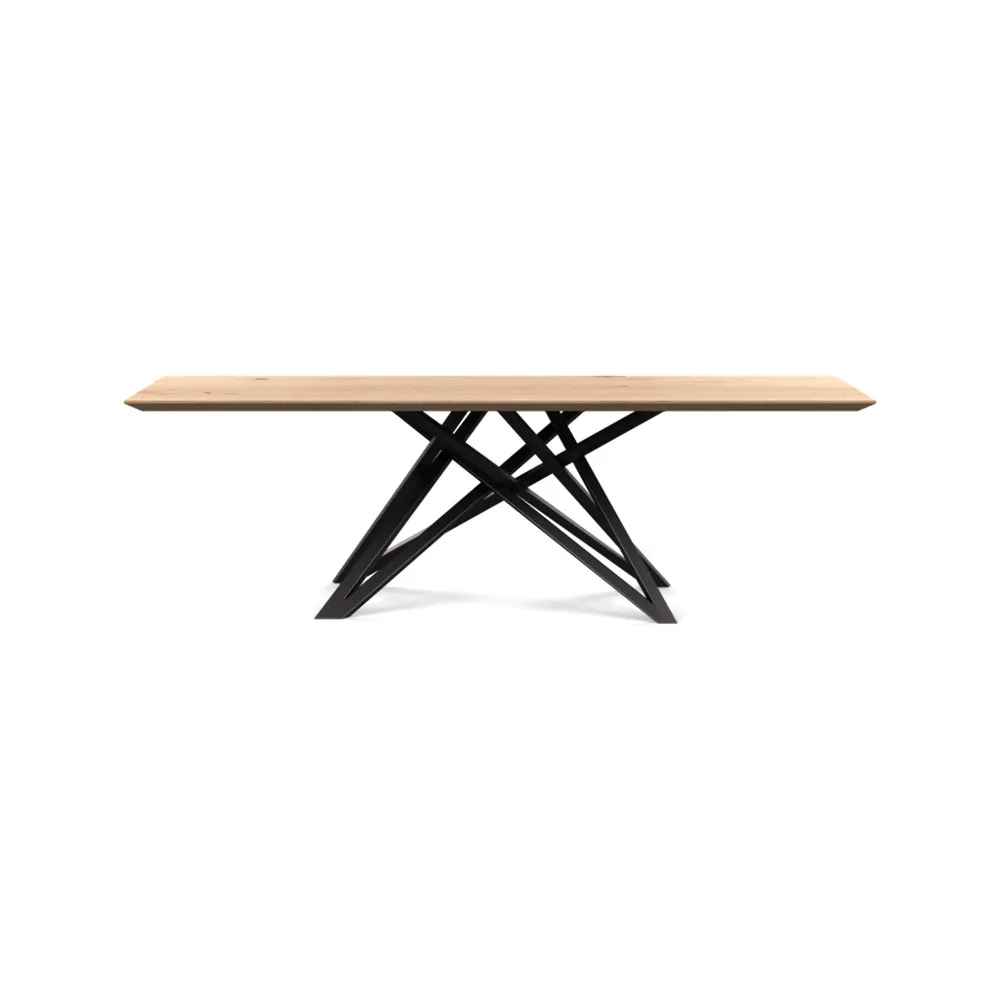 Heal's Vienna Dining Table 240x90cm Blonde Oiled Oak Chamfered Edge Filled 1
