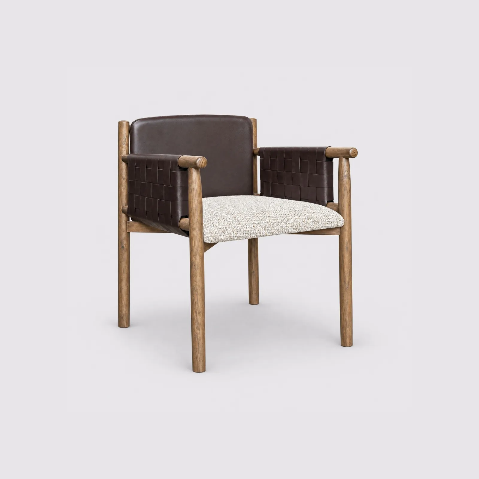 Pure Furniture Nowell Dining Chair-Be Great 11 Cream-Seat/Pillow, Brown | Barker & Stonehouse