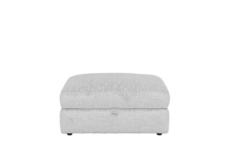 Pandora Large Storage Footstool - Plain Silver - Living Room Furniture - In Time for Christmas