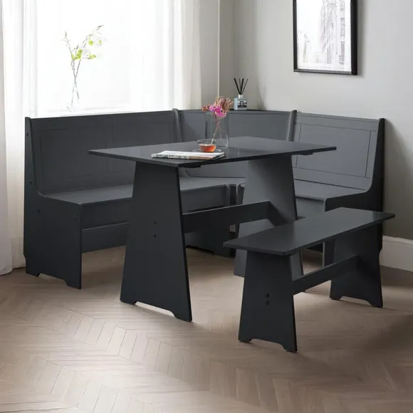 Newport 4 Seater Rectangular Corner Dining Table with Bench