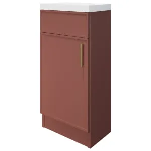 Wickes Haven Rusty Red Freestanding Vanity Unit & Haven Basin - 840 x 400mm