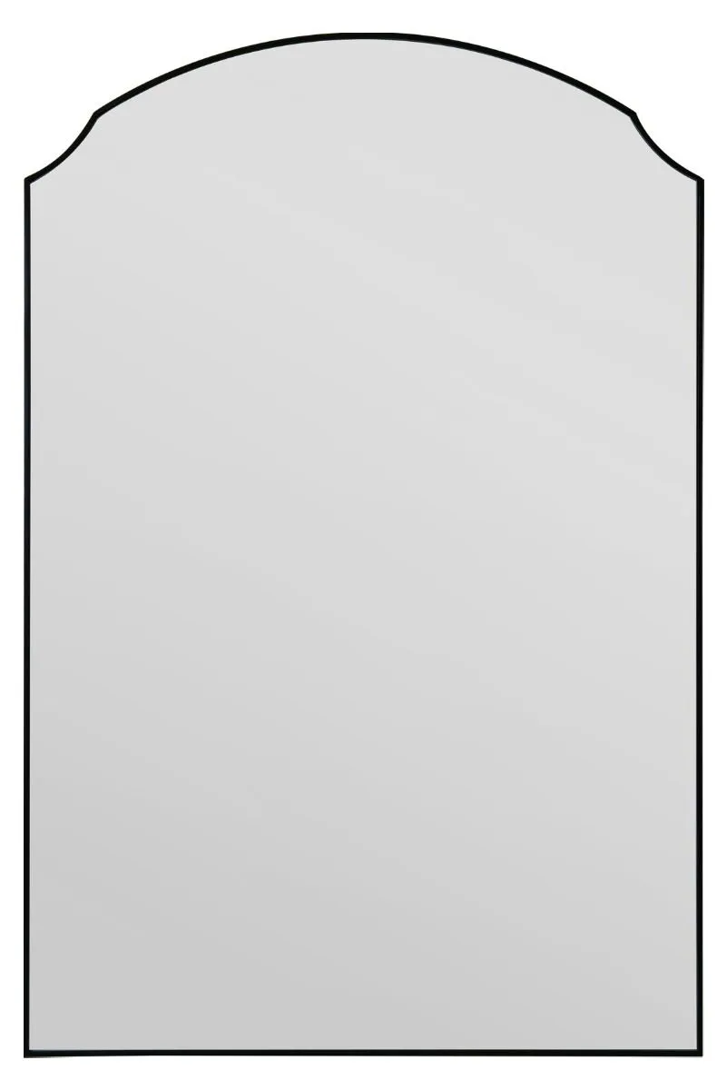 MirrorOutlet Black Edged Dual Arch Curved Edge Wall Mirror 47"x31" (120 X 80cm)