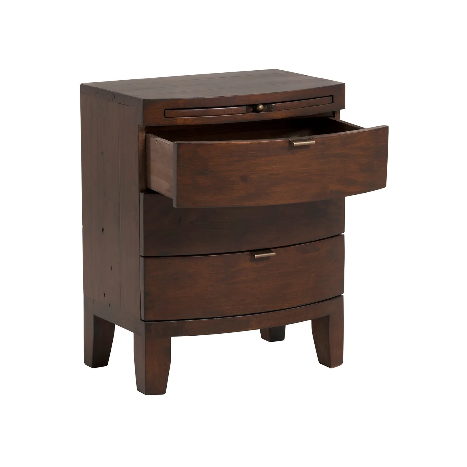 Navajos 3 Drawer Wide Bedside Table, Wood | Barker & Stonehouse 4