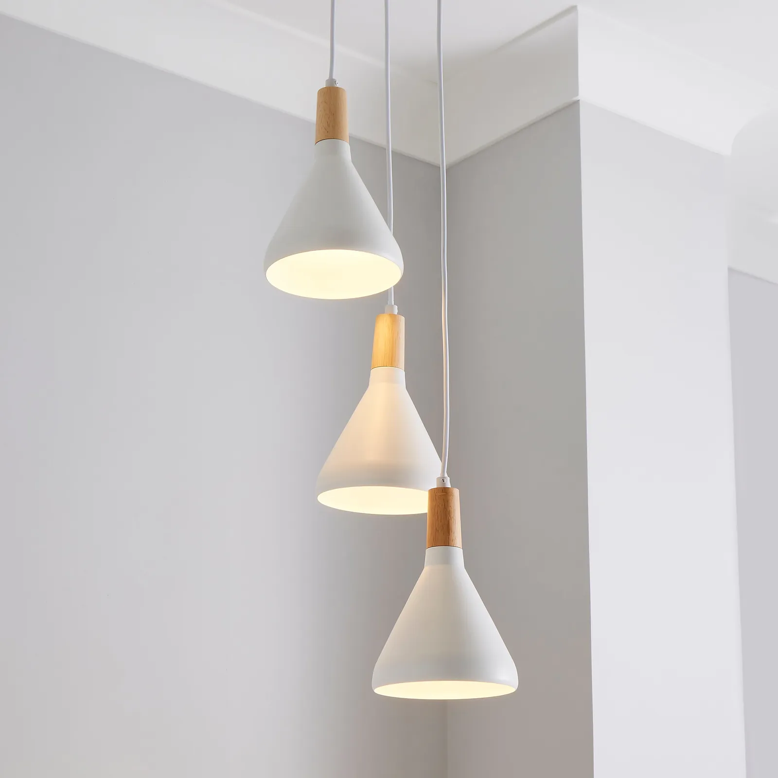 Wolston 3 Light Cluster Ceiling Fitting White