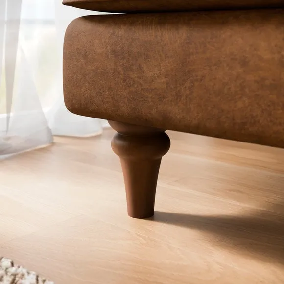 Beatrice II Relaxed Faux Leather Snuggle Chair 5
