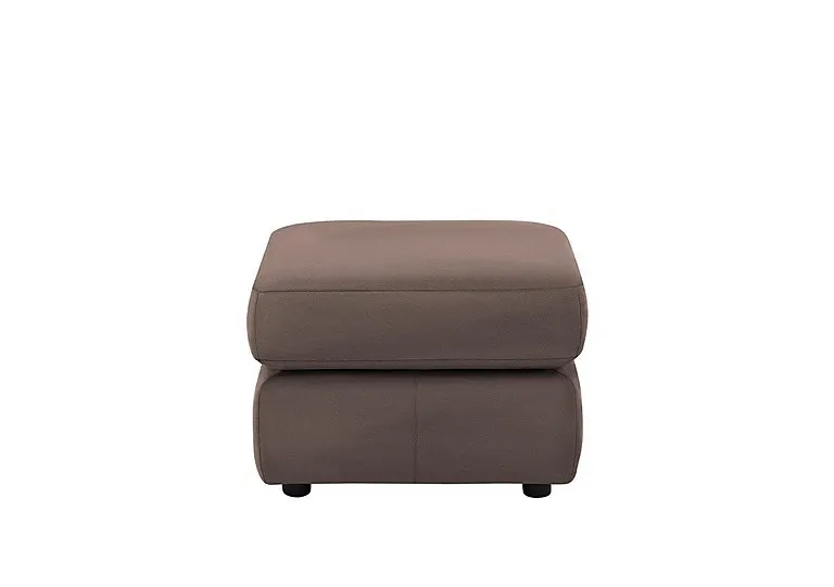 Avon Leather Storage Footstool - Oxford Chocloate