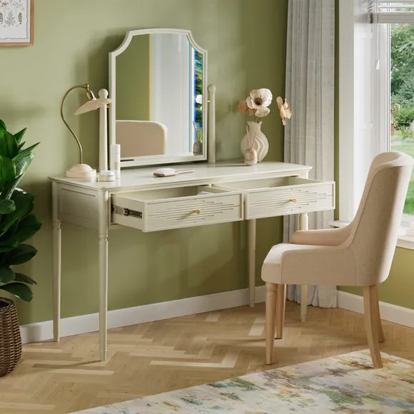 Ottilie 2 Drawer Dressing Table with Mirror 2