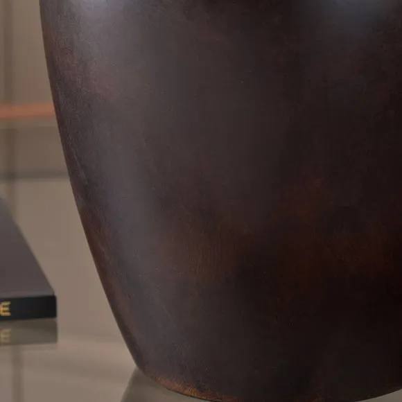Pacific Lifestyle Espresso Brown Glaze Effect Ceramic Table Lamp 2