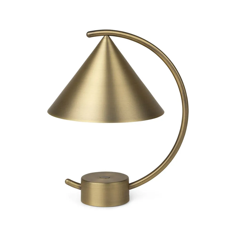 ferm LIVING Meridian LED Portable Table Lamp Brass 2