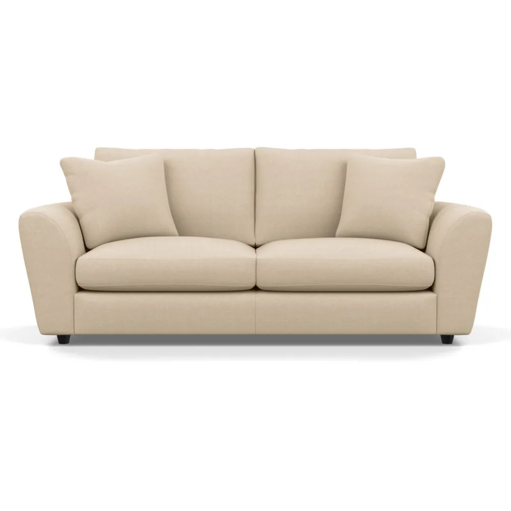 Heal's Snooze 4 Seater Sofa Brushed Cotton Oat Black Feet