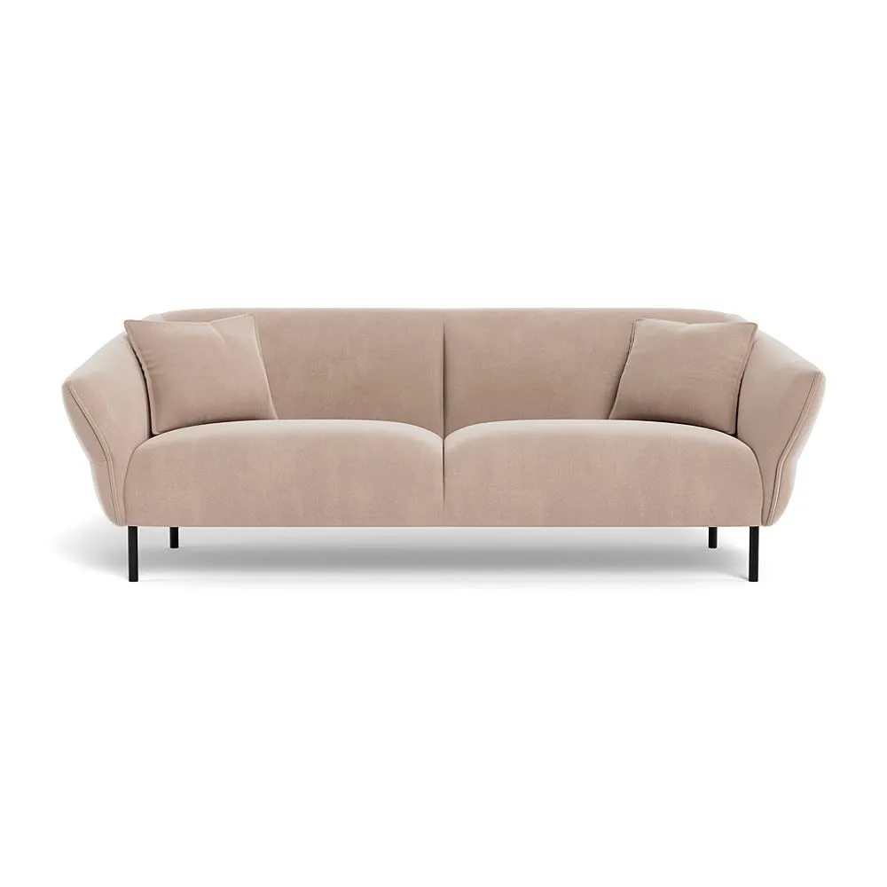 Heal's Alto 4 Seater Sofa Smart Velvet Pebble Black Feet 1