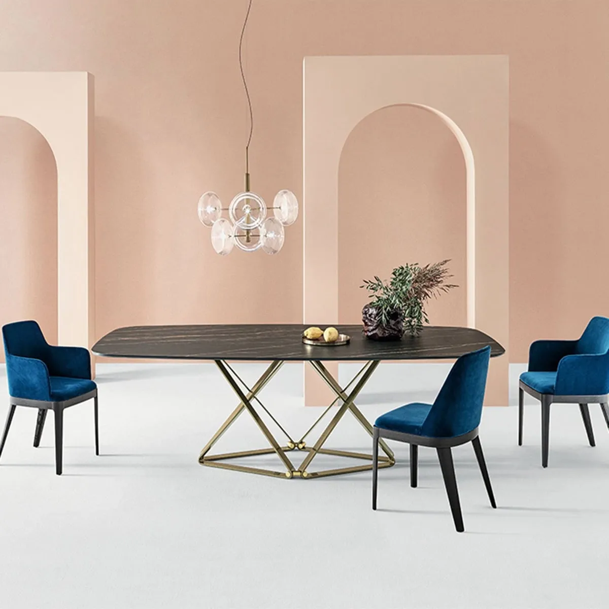 Bontempi Delta Dining Table 250X120X75Cm, Black Marble | Barker & Stonehouse 2