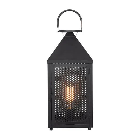 Folkstone Metal Punched Lantern Table Lamp 2