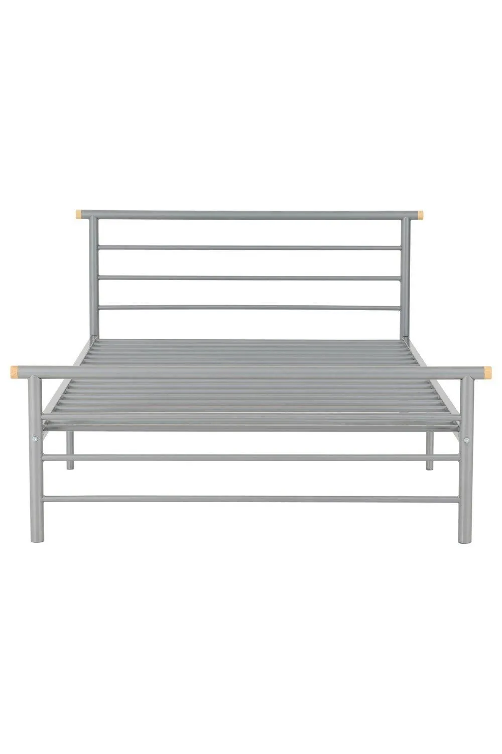 Seconique Orion 4' Small Double Bed in Metallic Silver 3