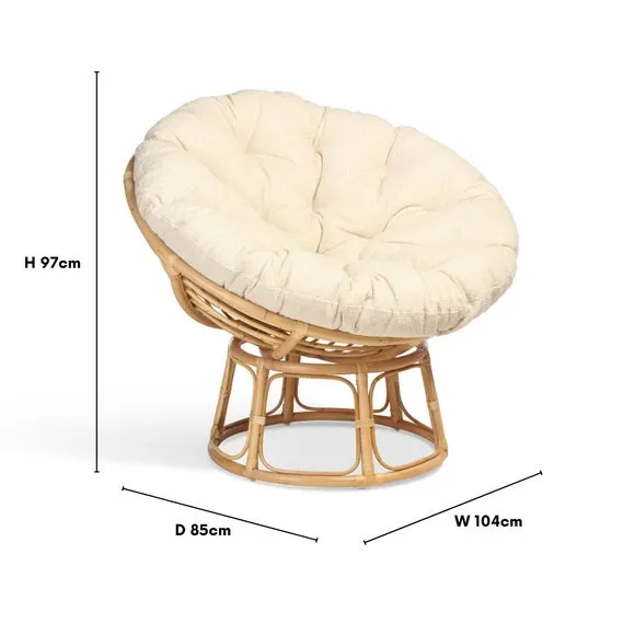 Desser Natural Papasan Rattan Chair 6