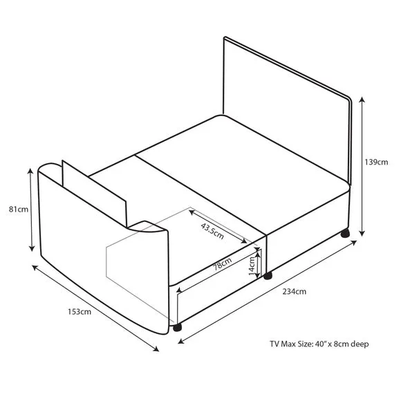 Sweet Dreams Gaia Geometric TV Bed 4