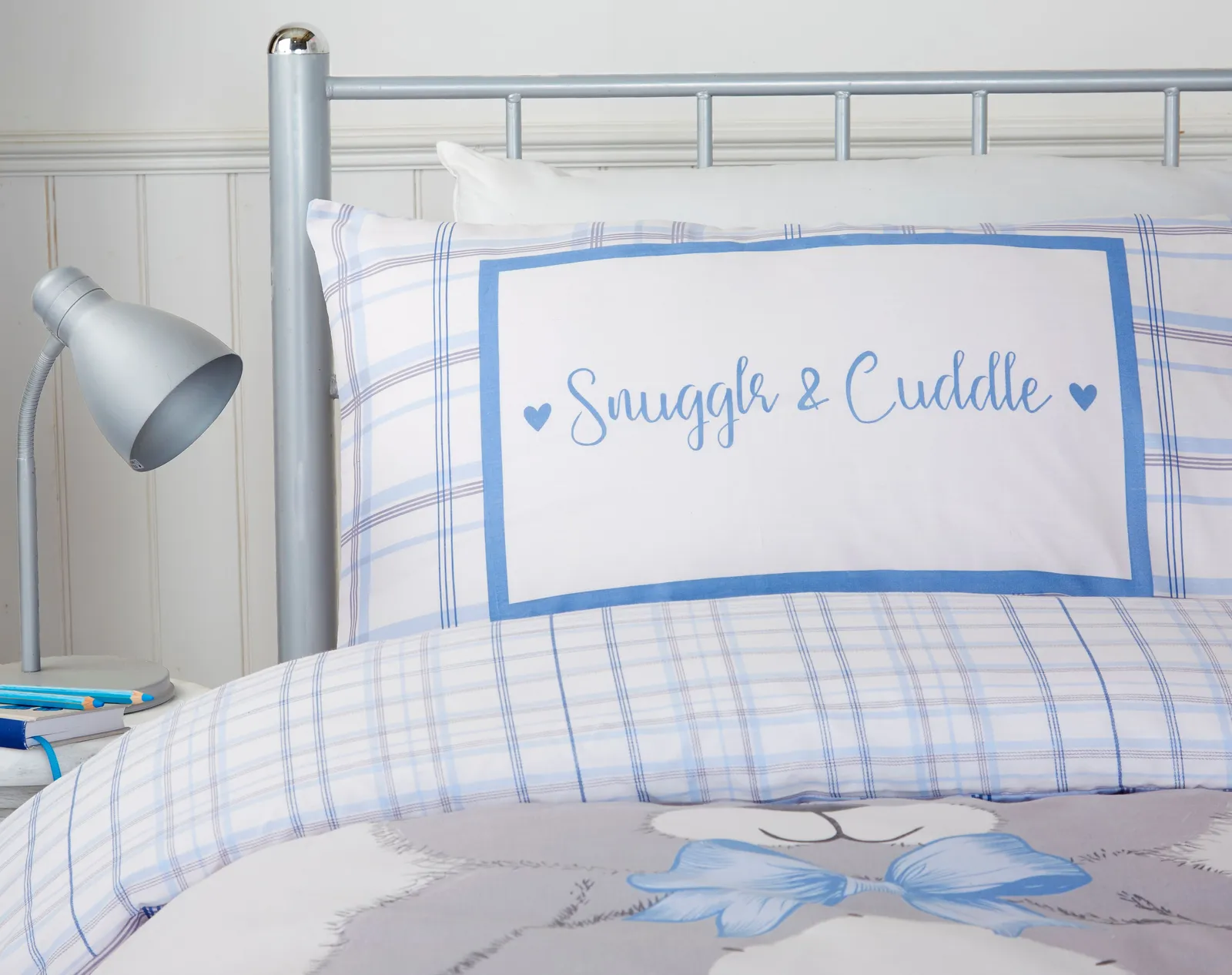 Rapport Home Snuggle & Cuddle Polycotton Duvet Cover Set With Pillowcase in Blue 2