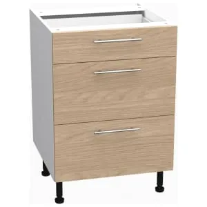 Wickes Orlando Scandi Oak Slab Drawer Unit - 600mm