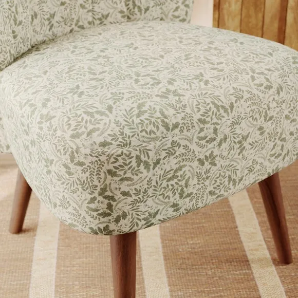 Colette Wild Harvest Leaves Print Accent Chair 4