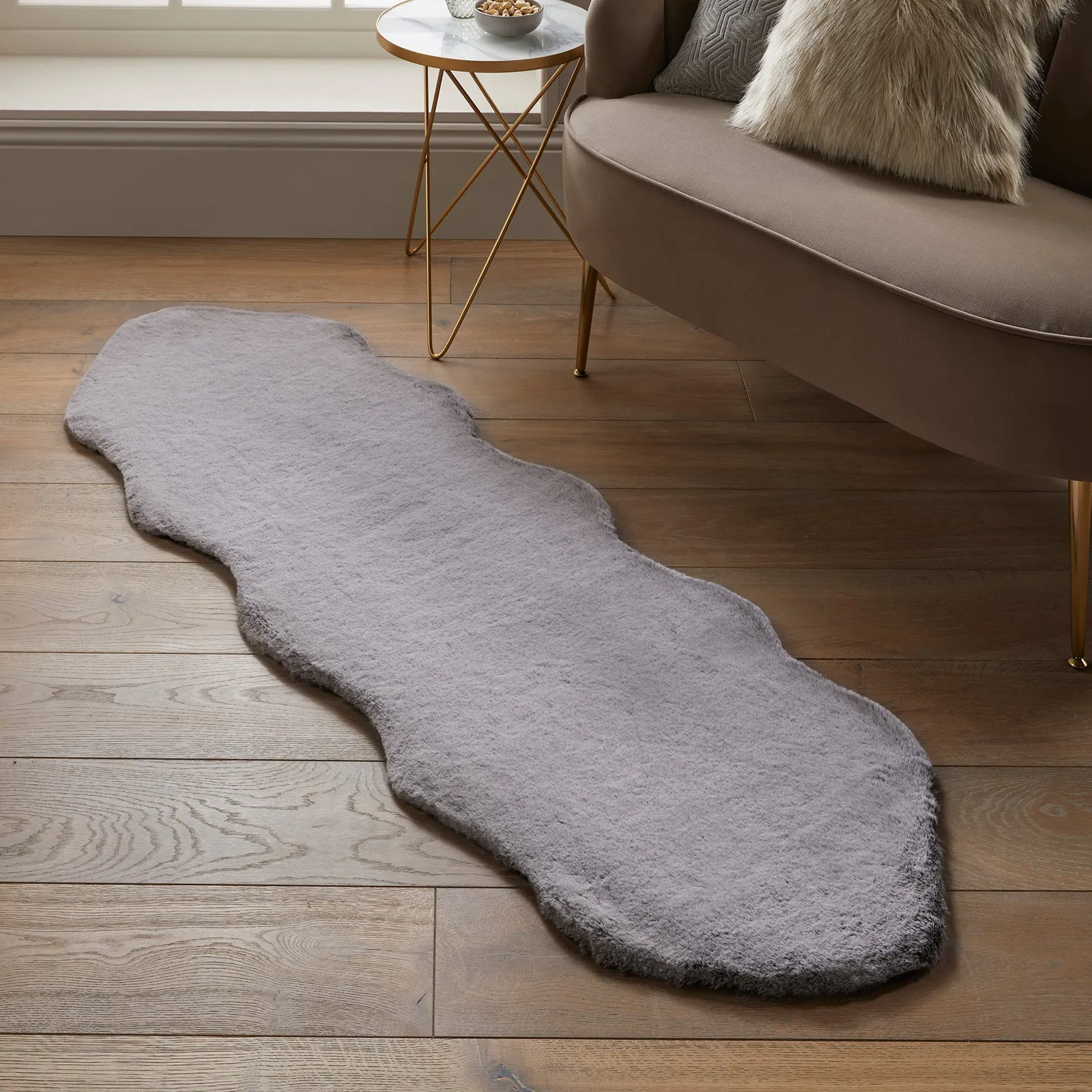 Tipped Supersoft Double Pelt Faux Fur Rug Supersoft Chocolate Tipped